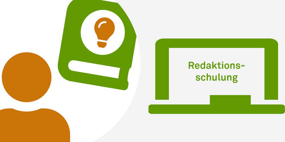 Schriftzug: Redaktionsschulung