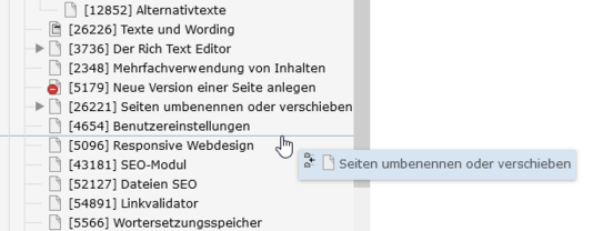 Move Pages between Pages